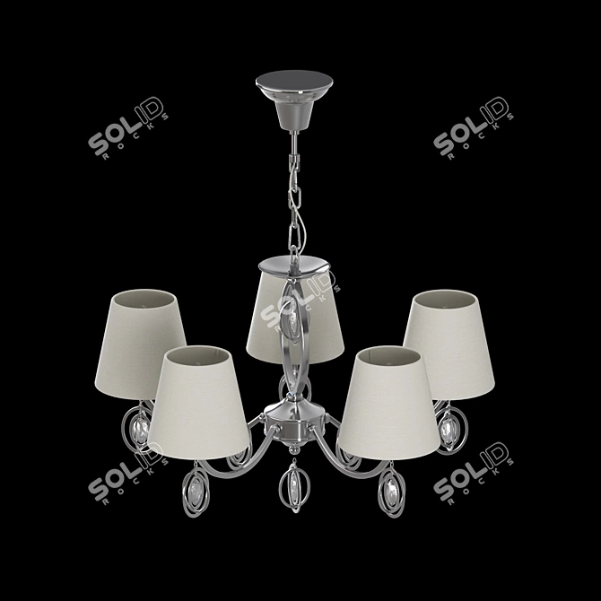 Elegant Freya Luciana Chandelier 3D model image 2
