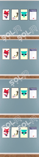 Multiframe Wall Art Set 3D model image 3