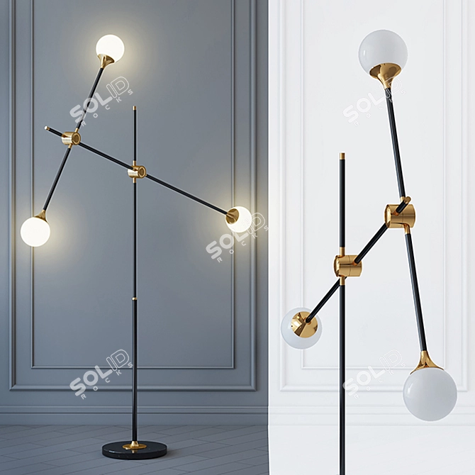 Modern Floor Lamp Baton FLOR LAMP 3 3D model image 1