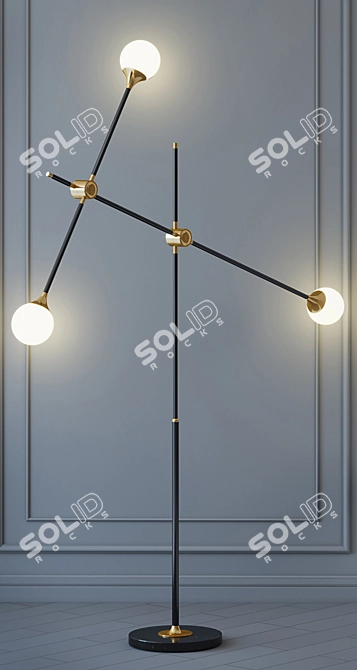 Modern Floor Lamp Baton FLOR LAMP 3 3D model image 2