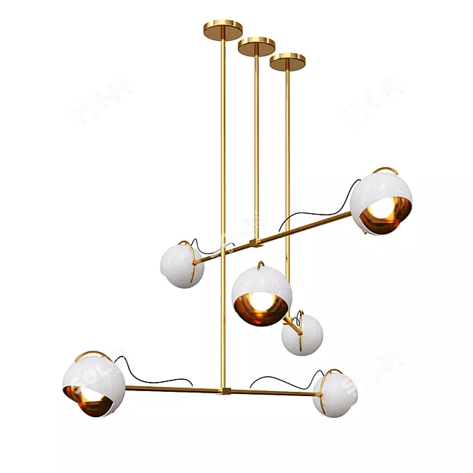 Radiant Glow Pendant Light 3D model image 1