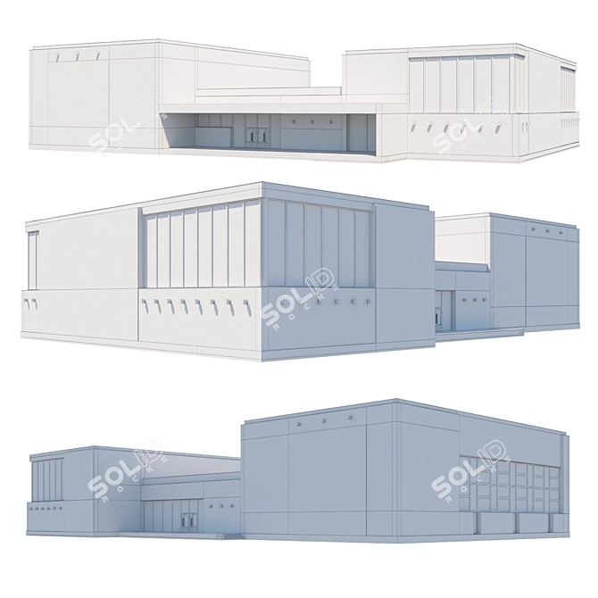 Multi-Sport Haven: Two Halls 3D model image 3