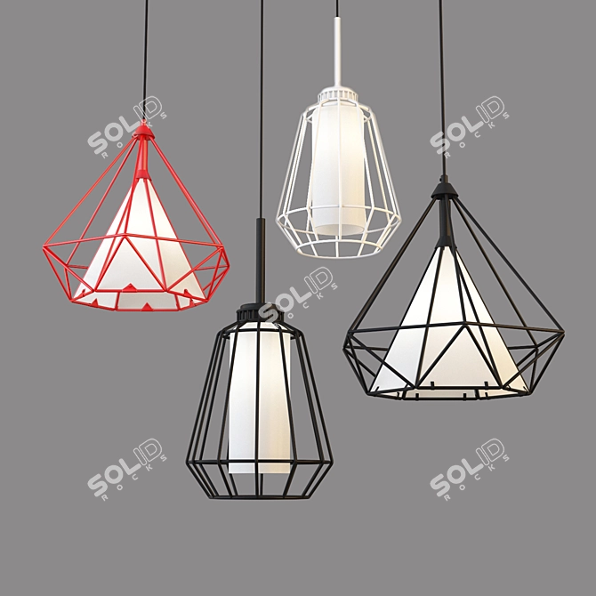 Elegant Alfa Suspension Light 3D model image 1