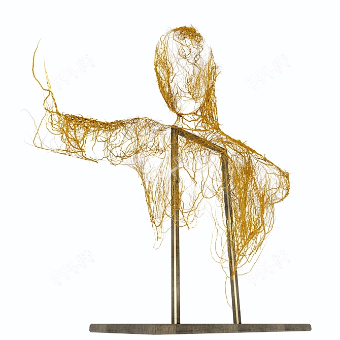 Graceful Girl Sculpture 3D model image 1