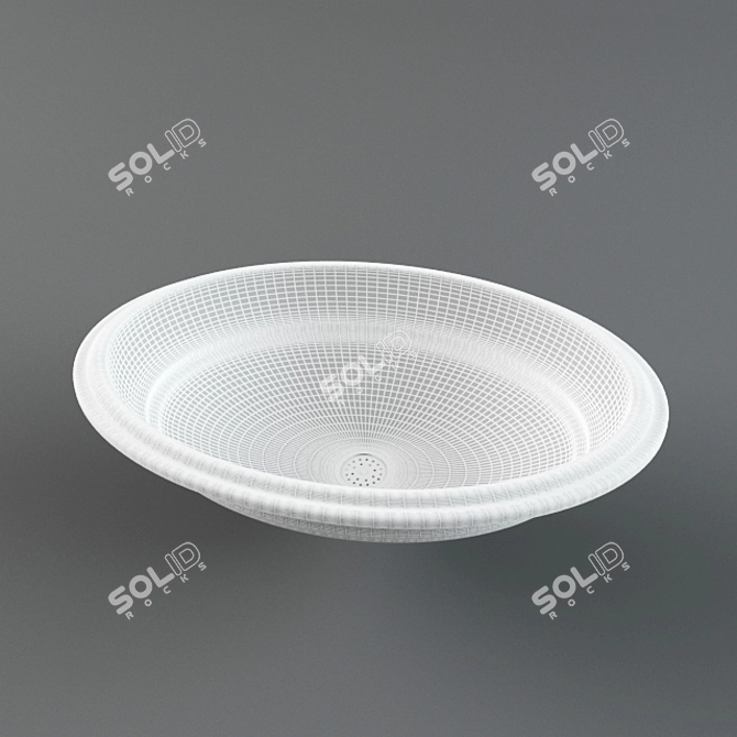 Elegant Vitra Wash Basin 3D model image 3