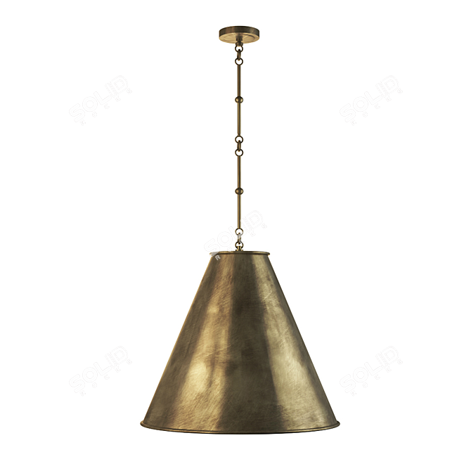 Thomas OBrien Antique Brass Hanging Shade 3D model image 1