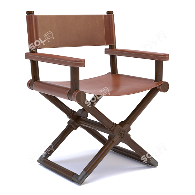 Ralph Lauren Holbrook Leather Director's Chair 3D model image 1