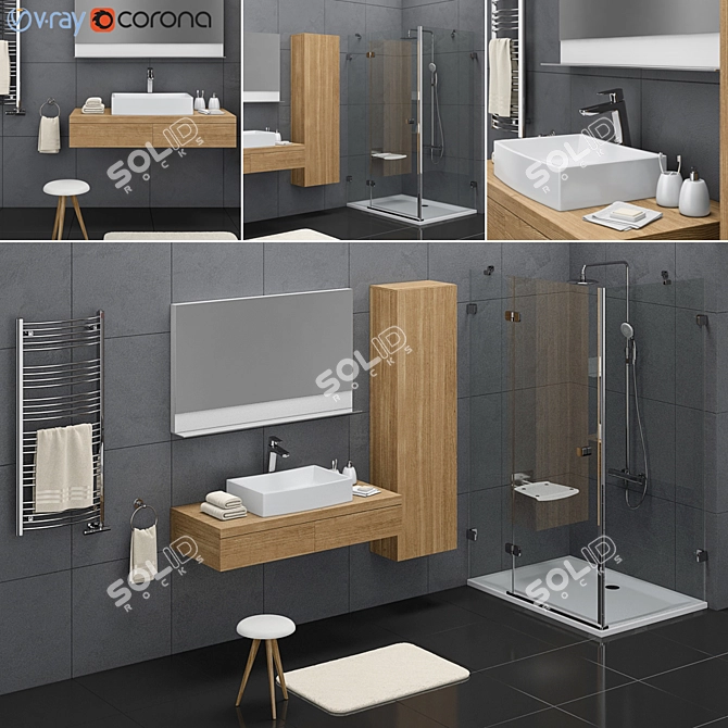 Ravak Formy Set 02: Complete Bathroom Collection 3D model image 1