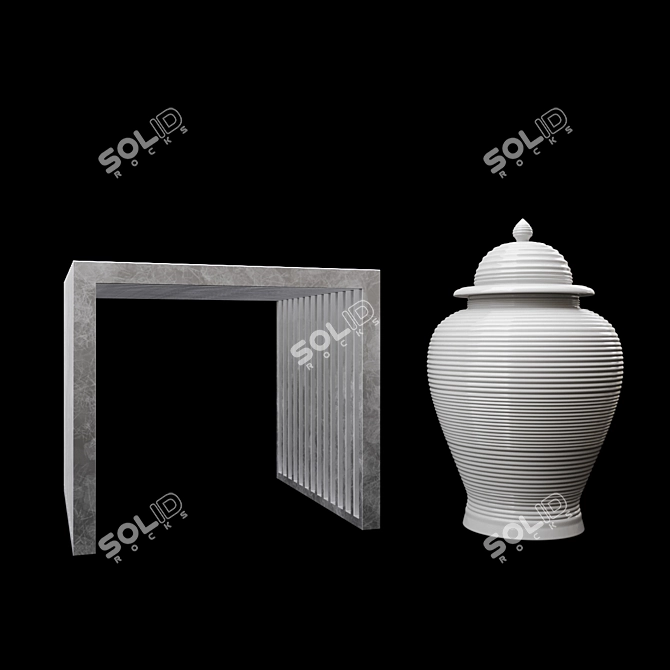 Elegant Wall Lamp Augusta: Silver & Gold 3D model image 1