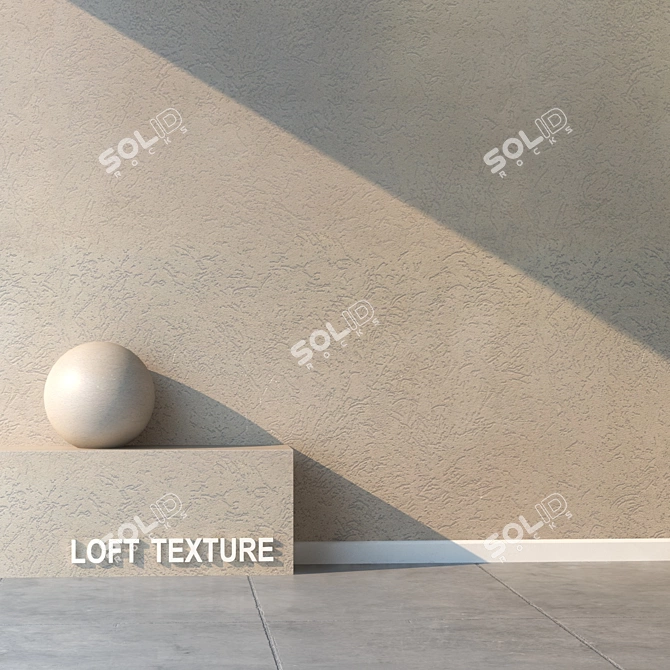 Seamless Plaster 3D Model 3D model image 3