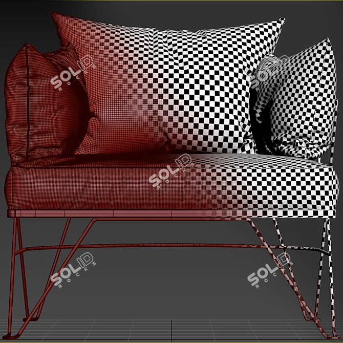 Modern Spargo Armchair by MCM House 3D model image 3