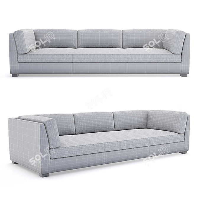 Hayden Genuine Leather Sofa 3D model image 3