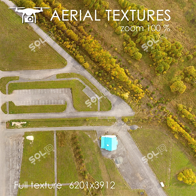 Aerial Field Texture - 120m Height 3D model image 3