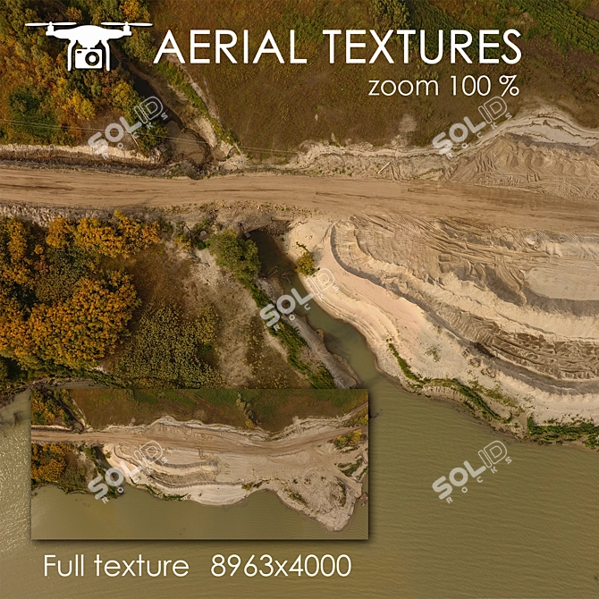 Aerial Waterfront Texture 3D model image 1