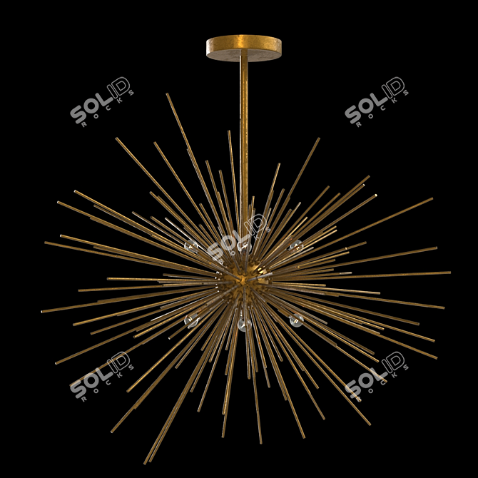 Stellar Shine Modern Chandelier 3D model image 1