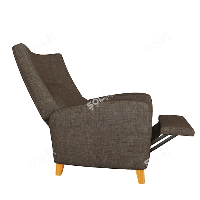 Scandi Recliner Chair: Stylish Comfort 3D model image 2