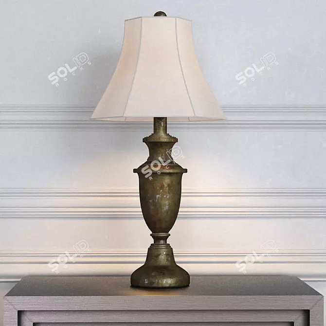 Title: Rowan Table Lamp Set 3D model image 1