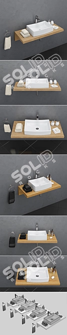 RAVAK Formy Washbasin Set 3D model image 2