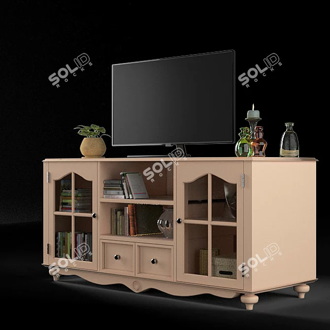 Luetta 52" TV Stand with Stylish Design 3D model image 2