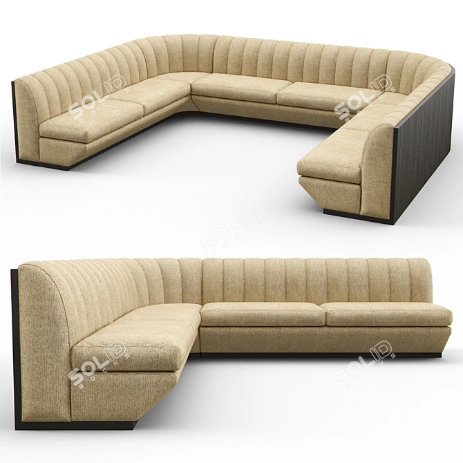 Vienna Modular Banquet Seating 3D model image 1