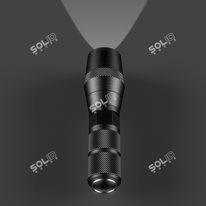 Pocket-Sized Black Flashlight 3D model image 1