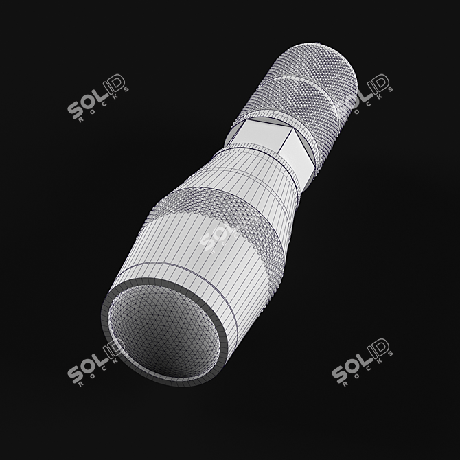 Pocket-Sized Black Flashlight 3D model image 3