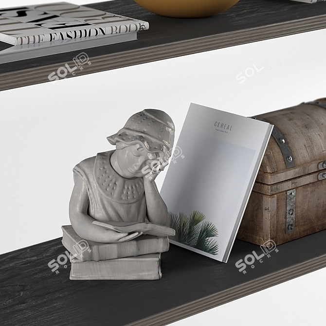 Minimalist Floating Wall Shelves 3D model image 3