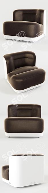 Elegant Trinom Lounge Chairs 3D model image 2
