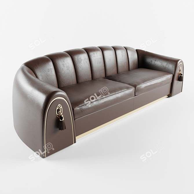 Luxury Italian Godfrey Sofa - Art Deco Style 3D model image 1