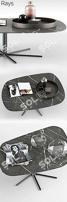 Minimalist Design: Minotti Rays Coffee Tables 3D model image 3