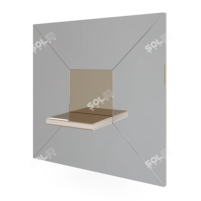 Mirror Accent Shelf in Contemporary Design 3D model image 1