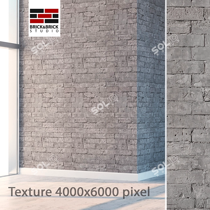 Seamless Detailed Brick Texture 3D model image 1