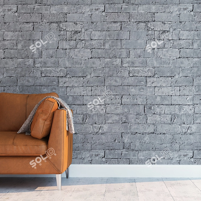 Seamless Detailed Brick Texture 3D model image 2