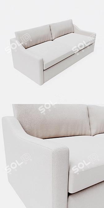 Elegant Avalon White Clandon Sofa 3D model image 2