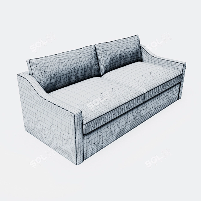 Elegant Avalon White Clandon Sofa 3D model image 3