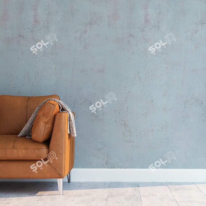 High-Detail Seamless Plaster Texture 3D model image 2