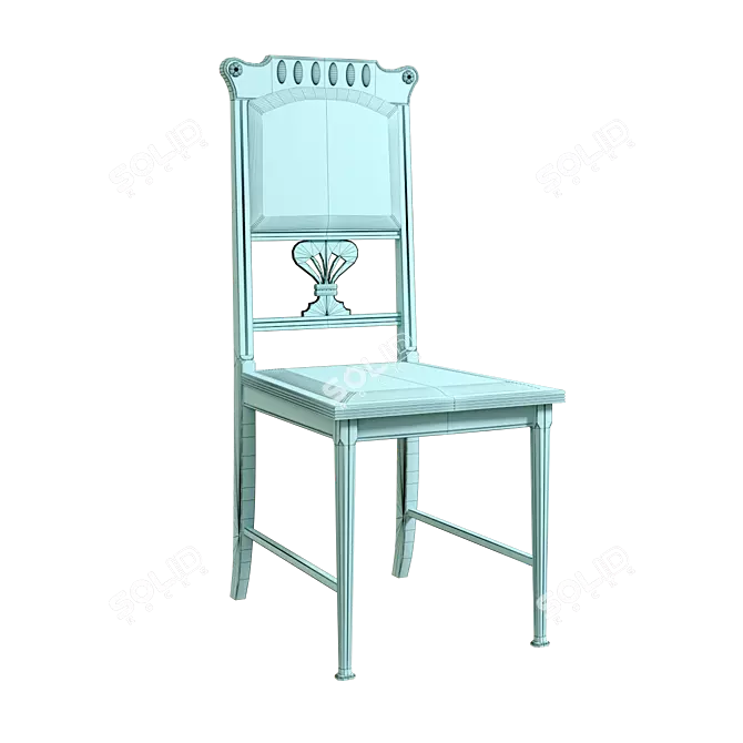 Ethnic Vintage Chair 3D model image 2