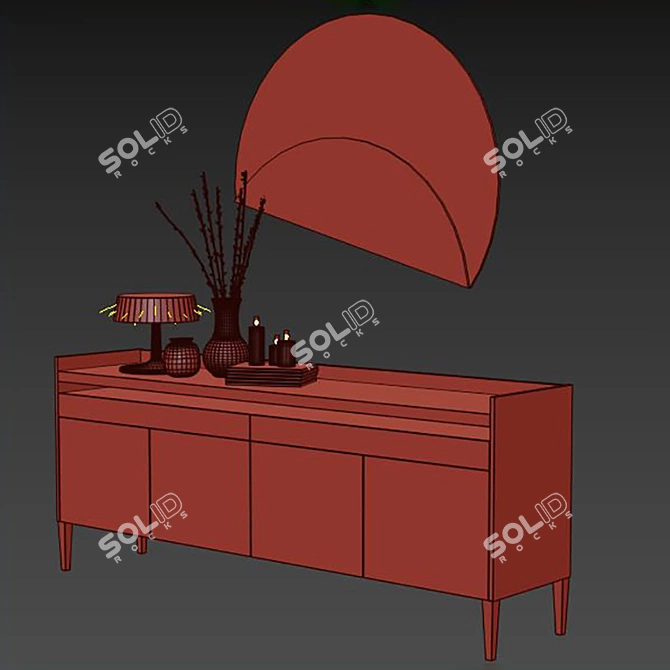 Elegant Romana Sideboard: Molteni & C Quinten 3D model image 3