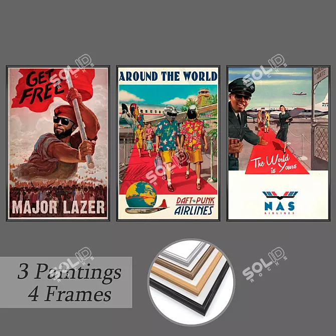 Gallery Collection: Multi-Framed Wall Art 3D model image 1