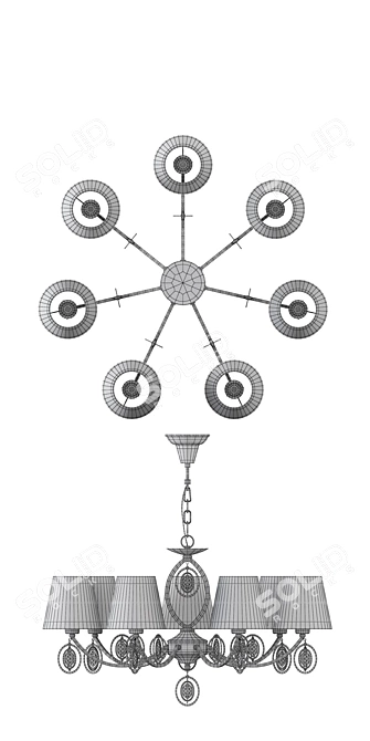 Freya Luciana PL - Elegant Modern Chandelier 3D model image 3