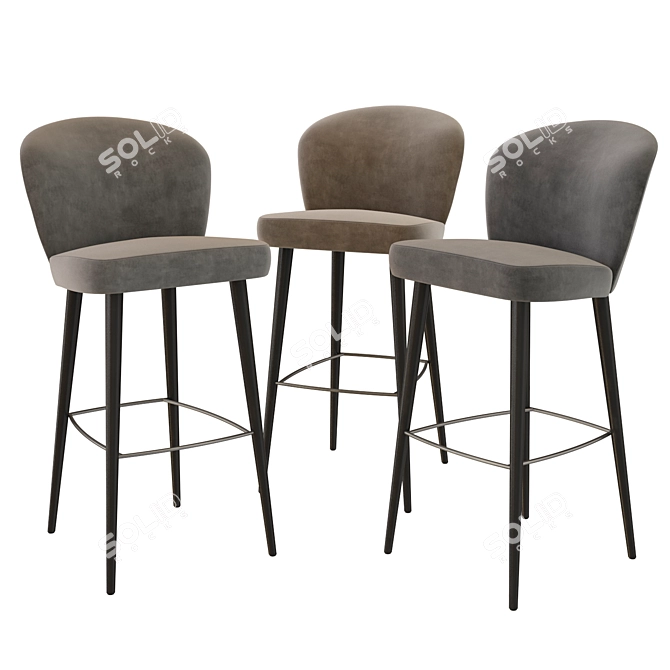 Modish Minotti Aston Stool 3D model image 1