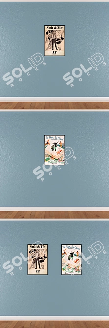 Set of Wall Paintings No. 331: Versatile Frames & Ready-to-Render Files 3D model image 3