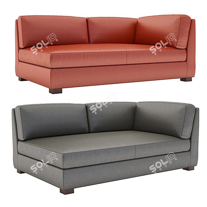  Hayden Leather Left-arm Sofa - 2014 Version 3D model image 1