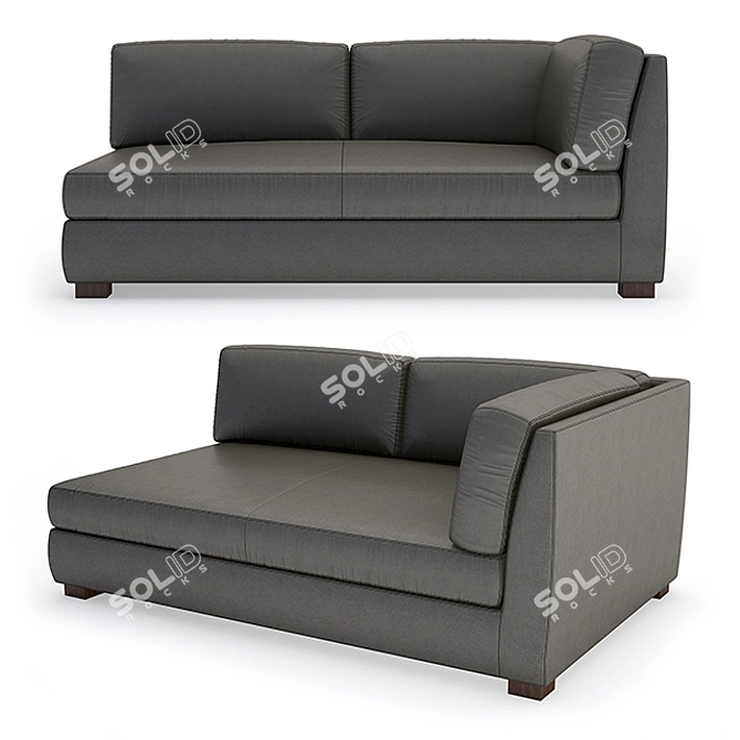  Hayden Leather Left-arm Sofa - 2014 Version 3D model image 2