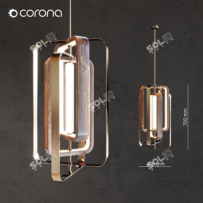 Odissey Pendant Light - d400, h700 3D model image 1