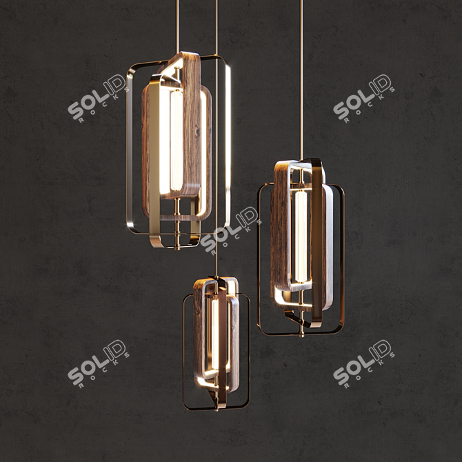 Odissey Pendant Light - d400, h700 3D model image 2