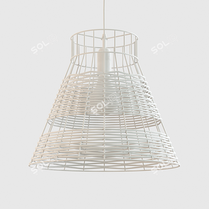 Colonel Straw Pendant: Playfully Chic Hanging Lamps 3D model image 2