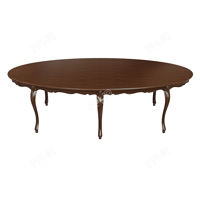 Elegant Classic Table Set 3D model image 1