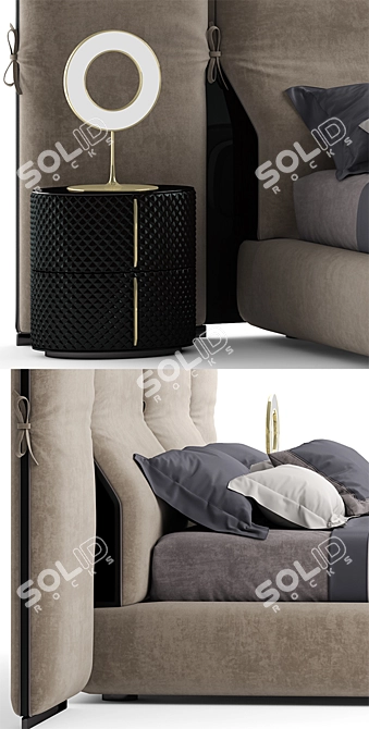 Elegant Dream Bed 3D model image 2