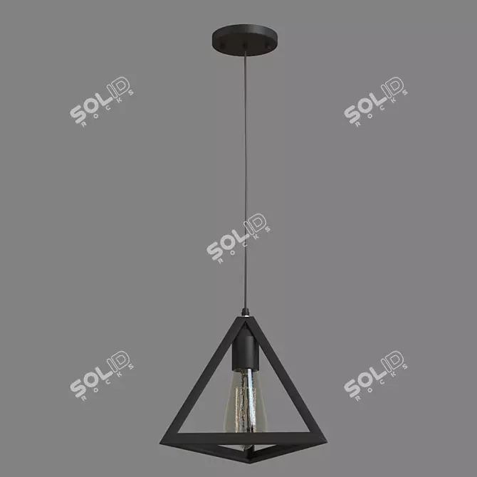 Industrial Loft Ceiling Light 3D model image 1